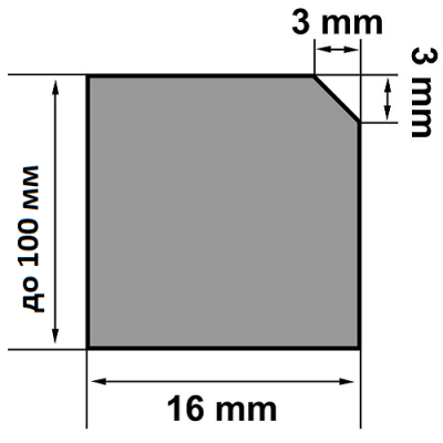 Молдинг МДФ ширина до 100х16х2440 мм  (с фаской, выкрас по RAL и NCS)