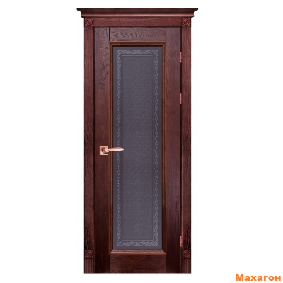 Дверь дубовая Аристократ №5 (2000х600, 700, 800) мм махагон, венге, античный орех