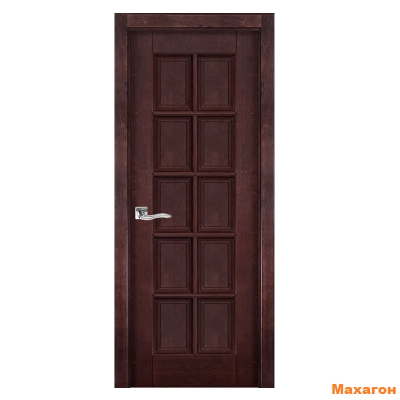 Дверь дубовая ПВДГ Лондон-2 (2000х600, 700, 800, 900) мм махагон, венге, античный орех