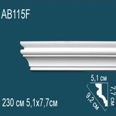 Карниз потолочный гладкий AB115F 77х51