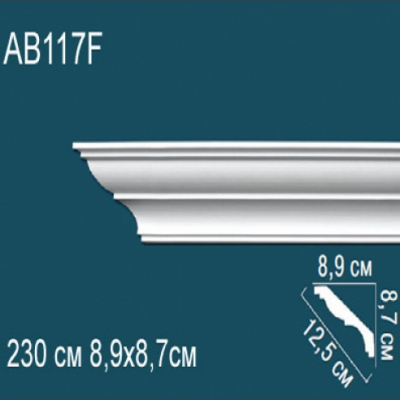 Карниз потолочный гладкий AB117F 87х89