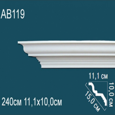 Карниз потолочный гладкий AB119 100x111