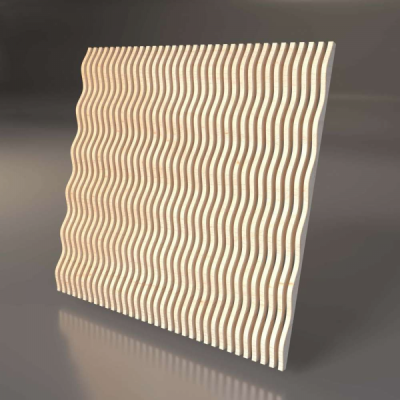 Декоративная деревянная параметрическая 3D панель "FRIZZ"