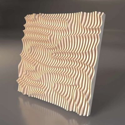 Декоративная деревянная параметрическая 3D панель "HURRICANE"