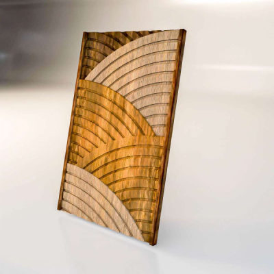 Резная декоративная деревянная 3D панель "Sopkas "