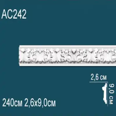 Молдинг бордюр с рисунком AC242 90x26