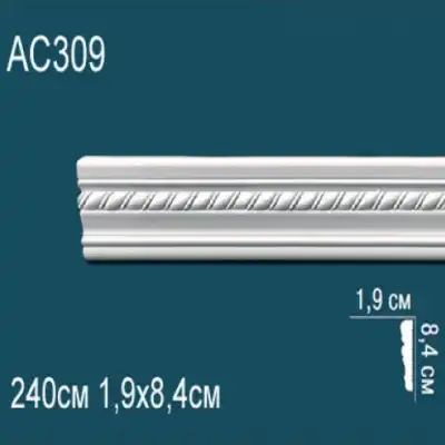 Молдинг бордюр с рисунком AC309 84x19