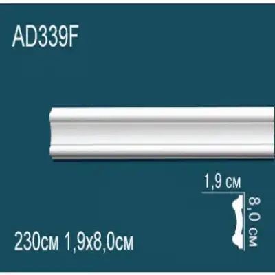 Молдинг бордюр гладкий AD339F 80x19