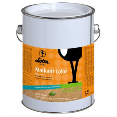 Цветное масло с твердым воском Lobasol Markant Color черный 0,75 л