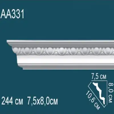 Карниз потолочный с рисунком AA331 80x75