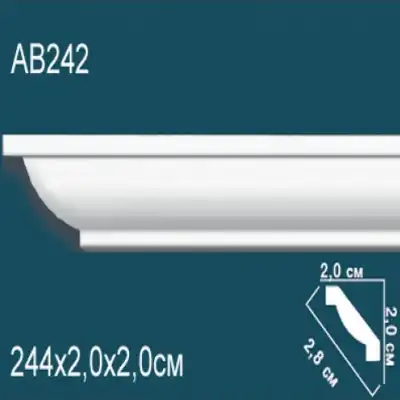 Карниз потолочный гладкий AB242 20x20