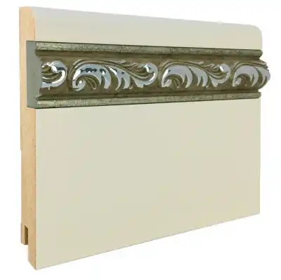 МДФ 120х16 с фаской +вставка фигурная 12х30 (грунт)