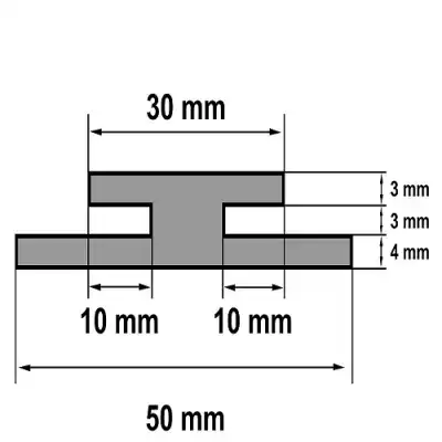 Вставка соединительная МДФ 50х10х2800 (тонировка в основной цвет панелей)