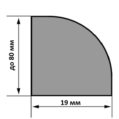 ширина до 80х19х2400 мм Дуб без покрытия (шпон)