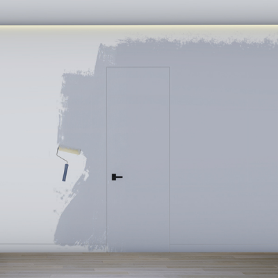 Дверь скрытая под покраску ДССПУ (2400 х 900) мм обратное открывание с фурнитурой