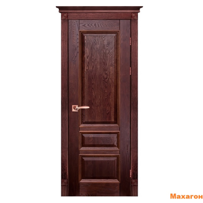 Дверь дубовая Аристократ №1 (2000х800, 900) мм махагон, венге, античный орех, белый, вайт, слоновая кость, скай, грей, крем 