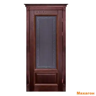 Дверь дубовая Аристократ №4 (2000х600, 700, 800, 900) мм махагон, венге, античный орех
