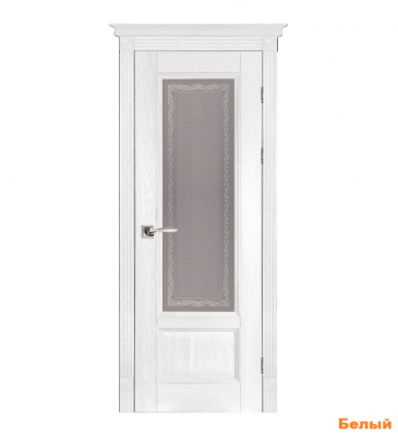 Дверь дубовая Аристократ №4 (2000х600, 700) мм белый, вайт, слоновая кость, скай, грей, крем