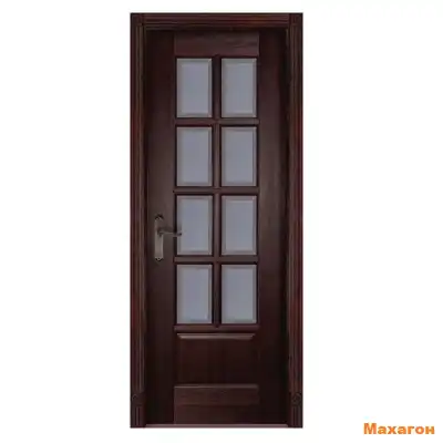Дверь дубовая ПВДО стекло МО.ФЦ Лондон (2000х600, 700, 800, 900) мм махагон, венге, античный орех, белый, вайт, слоновая кость, скай, грей, крем