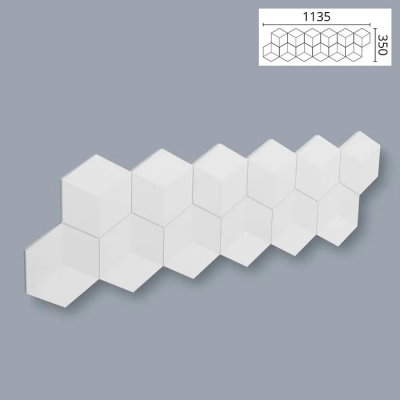 Стеновая панель 3D Соты (CUBE)