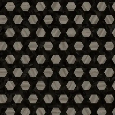 MOODS BIG HEXAGON BLACKJACK OAK 22937AQ