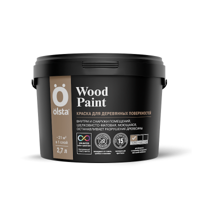 WOOD PAINT (база С) 2.7 л универсальная по дереву