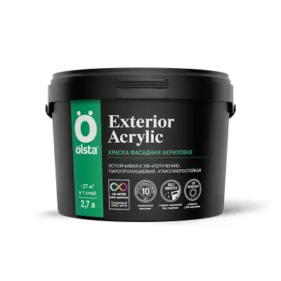 EXTERIOR ACRYLIC (база А) 2.7 л акриловая фасадная 