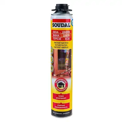 Soudal Желтая пистолетная пена 50  750мл 