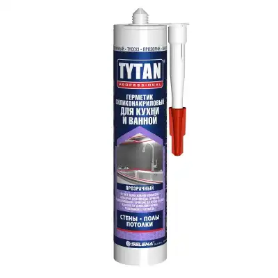 TYTAN Professional Герметик Силиконакриловый для Кухни и Ванной белый/прозрачный 280мл