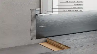 скрытый с адгезией серебристый (без покрытия)