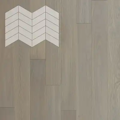 Дуб Натур Concrete лак 400х125х14/3 мм французская ёлочка