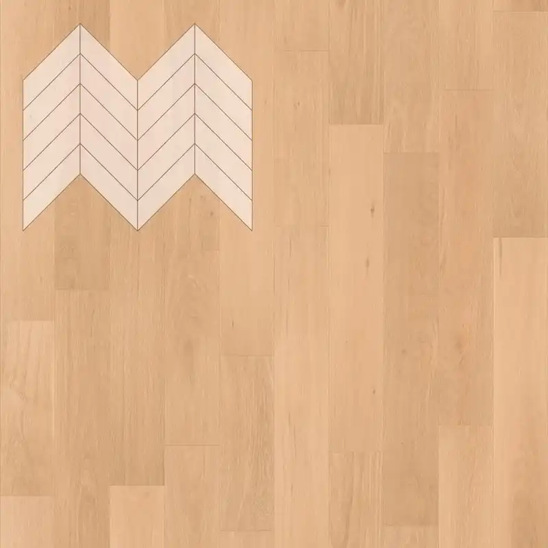 Дуб Натур Шёлк лак 600х125х14/3 мм французская ёлочка