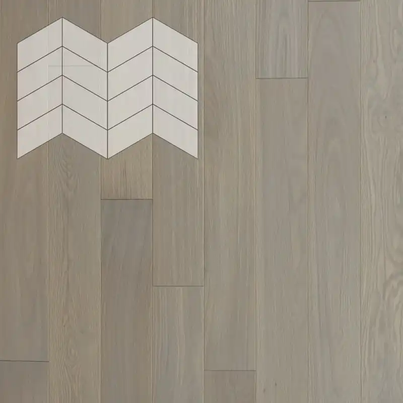 Дуб Натур Concrete лак 400х150х14/3 мм французская ёлочка