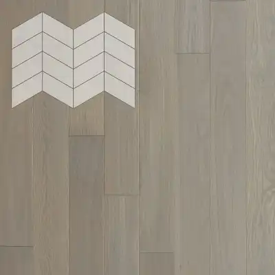 Дуб Натур Concrete лак 400х150х14/3 мм французская ёлочка