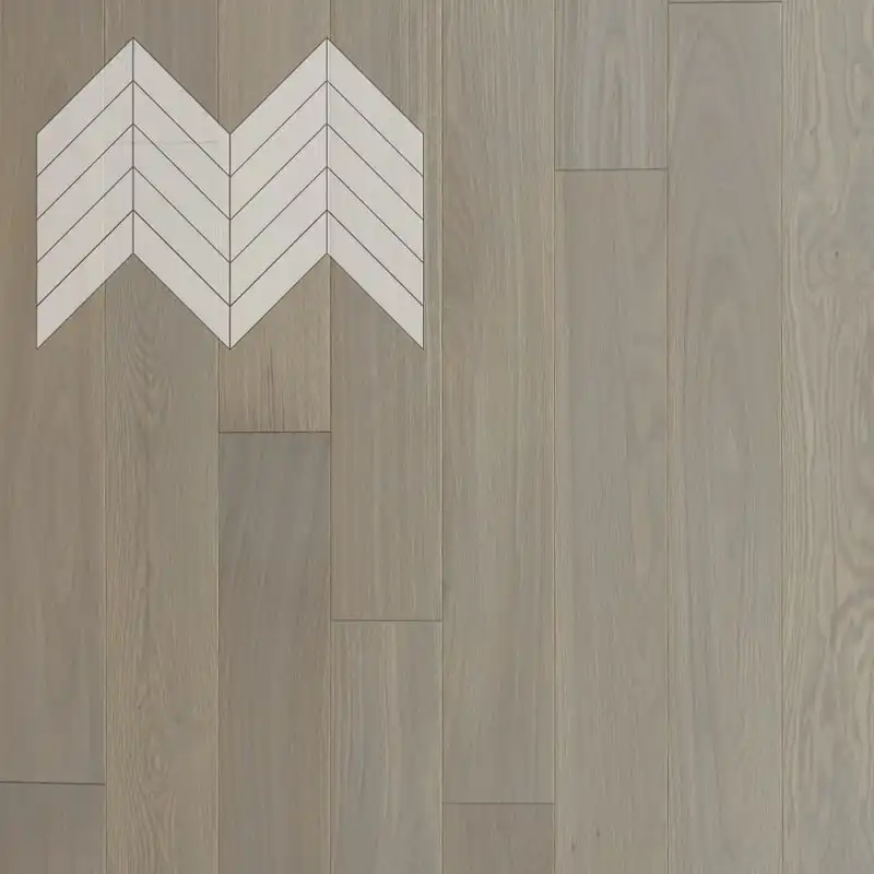 Дуб Натур Concrete лак 600х110х14/3 мм французская ёлочка