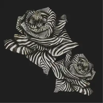 19115 Панно Zebra stripes rose (Зебровая роза)