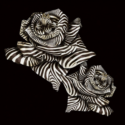 19116 Панно Zebra stripes rose (Зебровая роза)