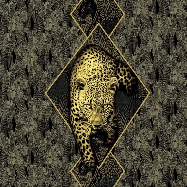 19119 Панно Gold leopard (Золотой леопард)