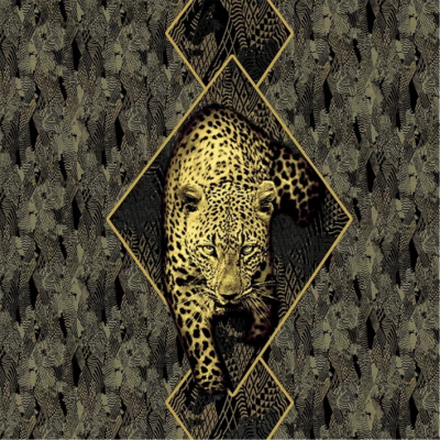 19119 Панно Gold leopard (Золотой леопард)