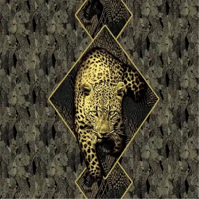 19119 Панно Gold leopard (Золотой леопард)
