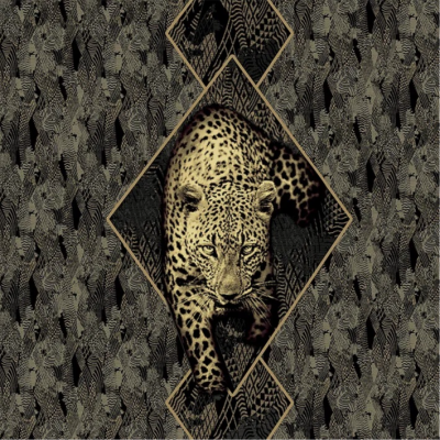 19120 Панно Gold leopard (Золотой леопард)