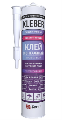 Клей монтажный прозрачный KLEBER 300 мл