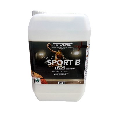 Двухкомпонентный полиуретановый паркетный на водной основе «Berger Aqua-Choice SPORT B TWO» 5.5л