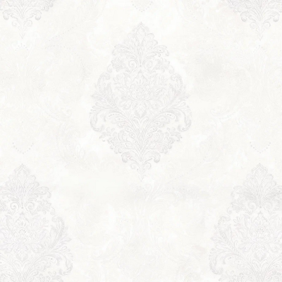 80525 мотив дамаск серебристый на белом фоне