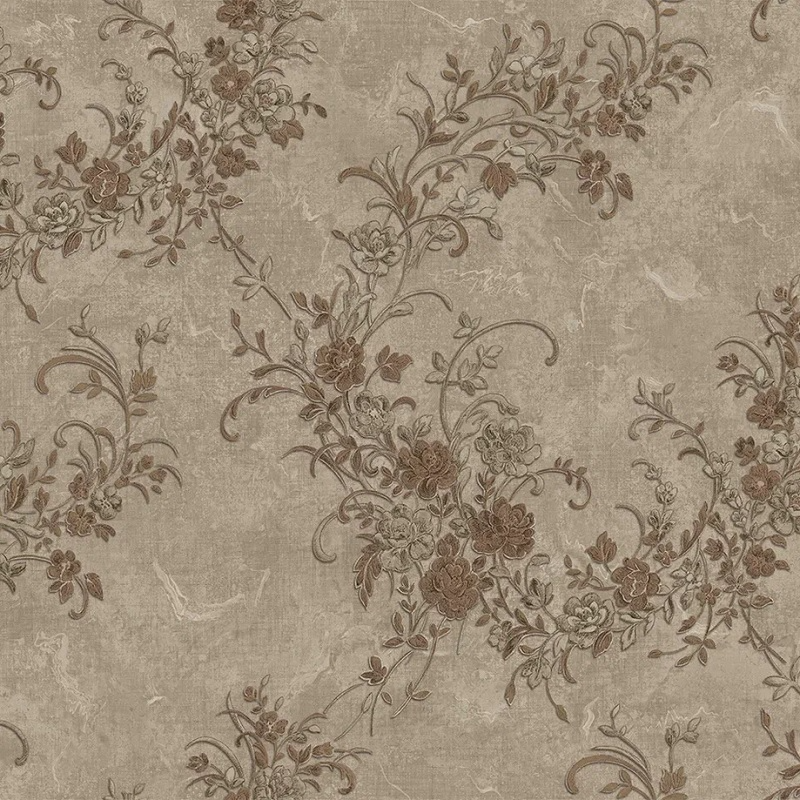 80105 мотив цветы золот. на трещинах коричнево-серебр.