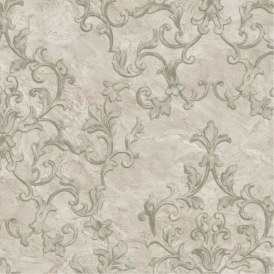 80123 мотив дамаск на бежево-сером мраморе