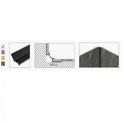 Торцевая планка черная 14x2950мм