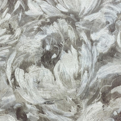 HK63351 мотив пион коричнево-голубой