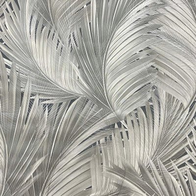 HK66054 мотив листья серые