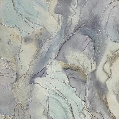 HK66215 мотив облачный муар сине-голубой с глитером